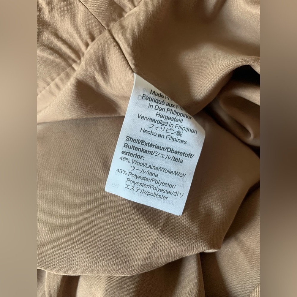 NWT J Crew Wool Blend Ruffle Skirt Size 2 Camel Tan High Rise Mini Preppy - Picture 10 of 12